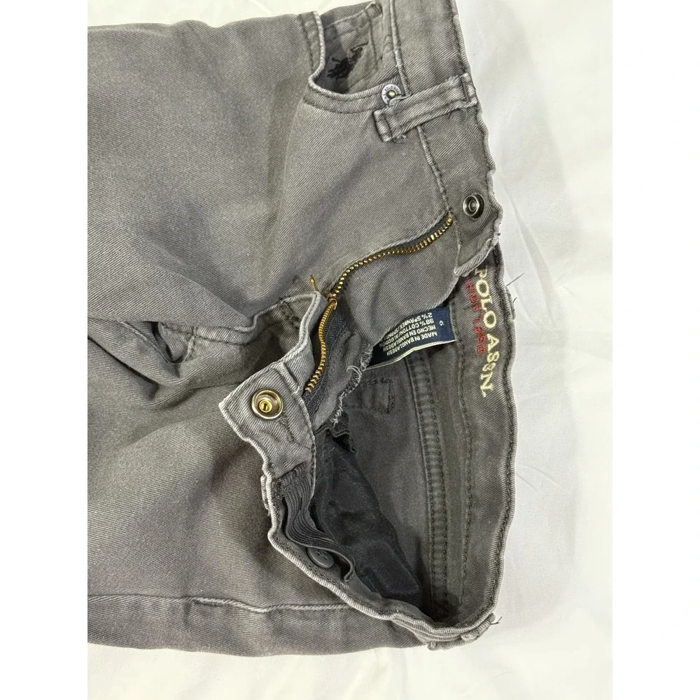 U.S. POLO ASSN Jeans Boys Size 6 straight leg Kids Gray‎ Adjustable Waist